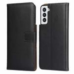 Plain Texture Cowhide Leather Horizontal Flip Case with Magnetic Clasp & Holder & Card Slots & Wallet For Samsung Galaxy S21 Plus 5G(Black)