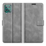 For Samsung Galaxy F62/M62 Retro Calf Pattern Buckle Horizontal Flip Leather Case with Holder & Card Slots & Wallet(Grey)