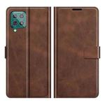 For Samsung Galaxy F62/M62 Retro Calf Pattern Buckle Horizontal Flip Leather Case with Holder & Card Slots & Wallet(Dark Brown)