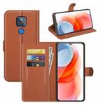 For Motorola Moto G Play(2021) Litchi Texture Horizontal Flip Protective Case with Holder & Card Slots & Wallet(Brown)