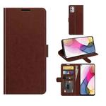 For Motorola Moto G Play (2021) R64 Texture Single Horizontal Flip Protective Case with Holder & Card Slots & Wallet& Photo Frame(Brown)