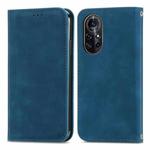 Retro Skin Feel Business Magnetic Horizontal Flip Leather Case with Holder & Card Slots & Wallet & Photo Frame For Huawei Nova 8 Pro(Blue)