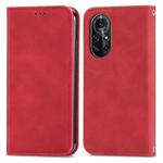 Retro Skin Feel Business Magnetic Horizontal Flip Leather Case with Holder & Card Slots & Wallet & Photo Frame For Huawei Nova 8 Pro(Red)