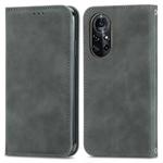 Retro Skin Feel Business Magnetic Horizontal Flip Leather Case with Holder & Card Slots & Wallet & Photo Frame For Huawei Nova 8 Pro(Gray)