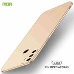 For OPPO A32 / A52 MOFI Frosted PC Ultra-thin Hard Case(Gold)