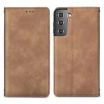 For Samsung Galaxy S21 Plus Retro Skin Feel Business Magnetic Horizontal Flip Leather Case with Holder & Card Slots & Wallet & Photo Frame(Brown)