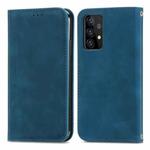 For Samsung Galaxy A72 5G / 4G Retro Skin Feel Business Magnetic Horizontal Flip Leather Case with Holder & Card Slots & Wallet & Photo Frame(Blue)