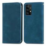 For Samsung Galaxy A52 5G / 4G Retro Skin Feel Business Magnetic Horizontal Flip Leather Case with Holder & Card Slots & Wallet & Photo Frame(Blue)