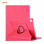 For Samsung Galaxy Tab S6 Lite P610 / P615 / Tab S6 Lite 2022 / P613 / P619 ENKAY 360 Rotation Kickstand Leather Smart Tablet Case(Rose Red)