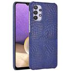 For Samsung Galaxy A32 5G Shockproof Crocodile Texture PC + PU Case(Blue)