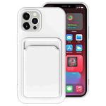 For iPhone 11 Pro TPU + Flannel Lining Shockproof  Case with Card Slots (White)