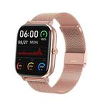 DT35+ 1.75 inch Color Screen Smart Watch IP67 Waterproof,Steel Watchband,Support Bluetooth Call/Heart Rate Monitoring/Blood Pressure Monitoring/Blood Oxygen Monitoring/Sleep Monitoring(Gold)