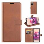 For Xiaomi Redmi Note 10 4G /Redmi Note 10S Retro Calf Pattern Buckle Horizontal Flip Leather Case with Holder & Card Slots & Wallet(Light Brown)