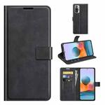 For Xiaomi Redmi Note 10 Pro Retro Calf Pattern Buckle Horizontal Flip Leather Case with Holder & Card Slots & Wallet(Black)