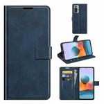 For Xiaomi Redmi Note 10 Pro Retro Calf Pattern Buckle Horizontal Flip Leather Case with Holder & Card Slots & Wallet(Blue)