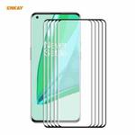 5 PCS For OnePlus 9 Pro ENKAY Hat-Prince 0.26mm 9H 3D Explosion-proof Full Screen Curved Heat Bending Tempered Glass Film