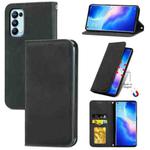 For OPPO Reno5 Pro 5G Retro Skin Feel Business Magnetic Horizontal Flip Leather Case with Holder & Card Slots & Wallet & Photo Frame(Black)