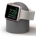 Retro Round Base Silicone Bracket For Apple Watch(Gray)