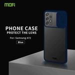 For Samsung Galaxy A72 5G / 4G MOFI Xing Dun Series Translucent Frosted PC + TPU Privacy Anti-glare Shockproof All-inclusive Protective Case(Blue)