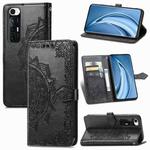 For Xiaomi Mi 10S Mandala Flower Embossed Horizontal Flip Leather Case with Bracket / Card Slot / Wallet / Lanyard(Black)