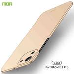 For Xiaomi Mi 11 Pro MOFI Frosted PC Ultra-thin Hard Case(Gold)
