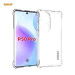 For Huawei P50 Pro Hat-Prince ENKAY Clear TPU Soft Anti-slip Cover Shockproof Case