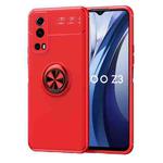 For vivo IQOO Z3 5G Metal Ring Holder 360 Degree Rotating TPU Case(Red+Red)