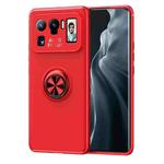 For Xiaomi Mi 11 Ultra Metal Ring Holder 360 Degree Rotating TPU Case(Red+Red)