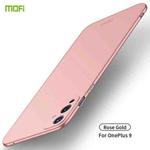 For OnePlus 9 MOFI Frosted PC Ultra-thin Hard Case(Rose Gold)