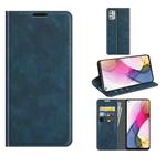 For Motorola Moto G Stylus 2021 Retro-skin Business Magnetic Suction Leather Case with Holder & Card Slots & Wallet(Dark Blue)