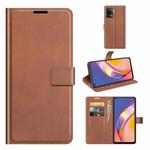 For OPPO A94 4G / F19 Pro Retro Calf Pattern Buckle Horizontal Flip Leather Case with Holder & Card Slots & Wallet(Light Brown)