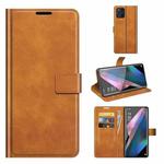 For OPPO Find X3 Pro / Find X3 Retro Calf Pattern Buckle Horizontal Flip Leather Case with Holder & Card Slots & Wallet(Yellow)