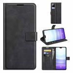 For vivo S9 Retro Calf Pattern Buckle Horizontal Flip Leather Case with Holder & Card Slots & Wallet(Black)