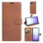 For vivo S9 Retro Calf Pattern Buckle Horizontal Flip Leather Case with Holder & Card Slots & Wallet(Light Brown)