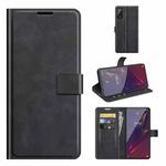 For Wiko Power U20 Retro Calf Pattern Buckle Horizontal Flip Leather Case with Holder & Card Slots & Wallet(Black)