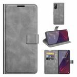 For Wiko Power U20 Retro Calf Pattern Buckle Horizontal Flip Leather Case with Holder & Card Slots & Wallet(Grey)