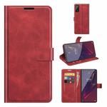 For Wiko Power U20 Retro Calf Pattern Buckle Horizontal Flip Leather Case with Holder & Card Slots & Wallet(Red)