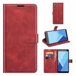 For Wiko Y51 / Sunny 5 lite Retro Calf Pattern Buckle Horizontal Flip Leather Case with Holder & Card Slots & Wallet(Red)