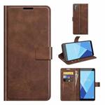 For Wiko Y51 / Sunny 5 lite Retro Calf Pattern Buckle Horizontal Flip Leather Case with Holder & Card Slots & Wallet(Dark Brown)