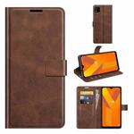 For Wiko Y62 Retro Calf Pattern Buckle Horizontal Flip Leather Case with Holder & Card Slots & Wallet(Dark Brown)