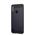 For Motorola Moto E7 Power MOFI Gentleness Series Brushed Texture Carbon Fiber Soft TPU Case(Blue)