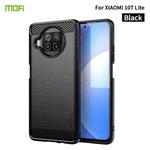 For Xiaomi Mi 10T Lite /Mi 10i 5G / Note 9 Pro 5G MOFI Gentleness Series Brushed Texture Carbon Fiber Soft TPU Case(Black)