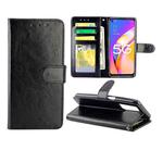 For OPPO A93 5G Crazy Horse Texture Leather Horizontal Flip Protective Case with Holder & Card Slots & Wallet & Photo Frame(Black)