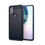 For OnePlus Nord N10 5G MOFI Gentleness Series Brushed Texture Carbon Fiber Soft TPU Case(Blue)