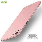 For Xiaomi Mi 11 Lite MOFI Frosted PC Ultra-thin Hard Case(Rose Gold)