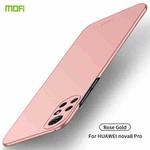 For Huawei Nova 8 Pro MOFI Frosted PC Ultra-thin Hard Case(Rose Gold)