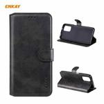 For Xiaomi Redmi Note 10 4G / Note 10S ENKAY Hat-Prince Horizontal Flip PU Leather Case with Holder & Card Slots & Wallet(Black)