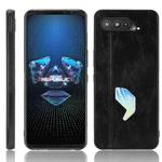 For Asus ROG Phone 5 Shockproof Sewing Cow Pattern Skin PC + PU + TPU Case(Black)