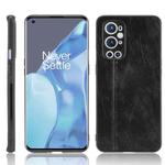For OnePlus 9 Pro Shockproof Sewing Cow Pattern Skin PC + PU + TPU Case(Black)