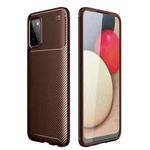 For Samsung Galaxy A82 5G Carbon Fiber Texture Shockproof TPU Case(Brown)